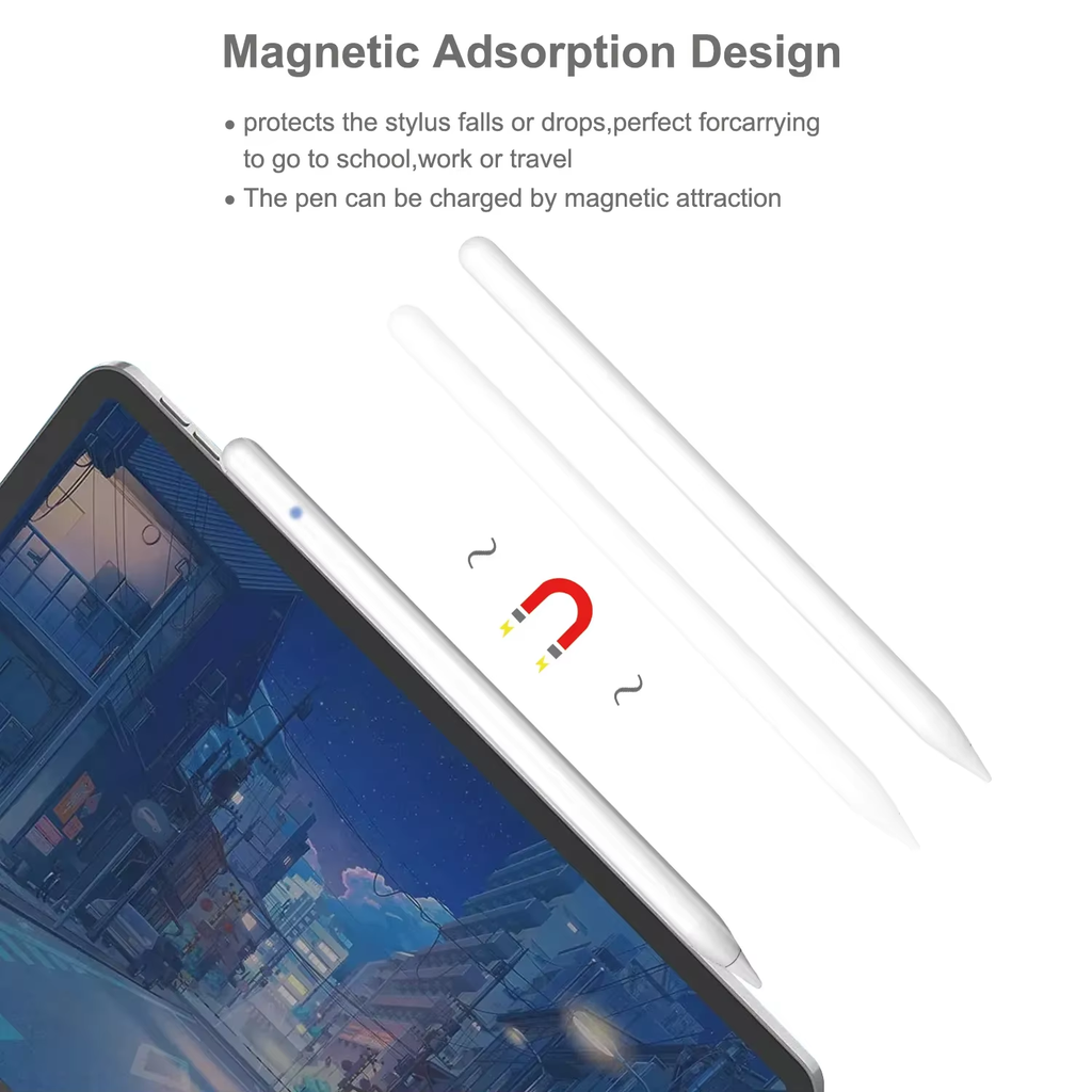 Magnetic wireless charging stylus for tablets